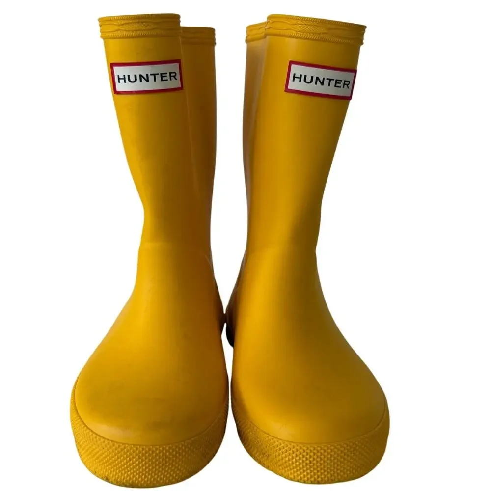 Hunter Hunter Kids First Classic matte finish Yellow Rain Boots size 11 Girls